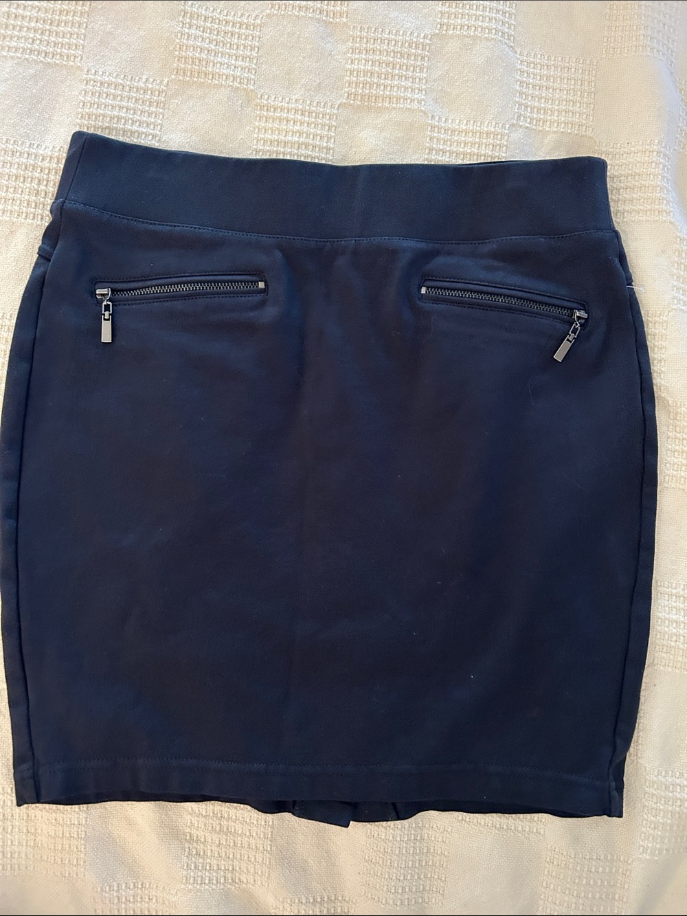 Liverpool Jeans Company Navy Pencil Skirt with Front Zippers size 2 petite